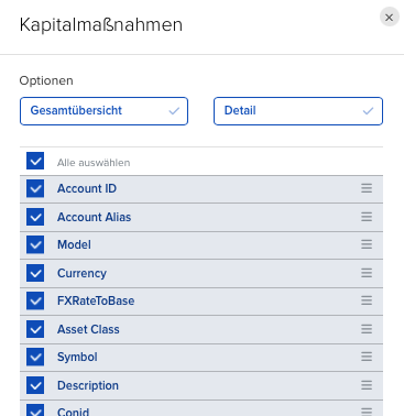 VICTAR Flex Query einfach erstellen in 6 Schritten 11 FlexQuery Kapitalmassnahmen